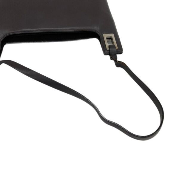 Gucci - Dark Brown Structured Leather & Silver Accent Vintage Shoulder Bag VGUC - Picture 11 of 12